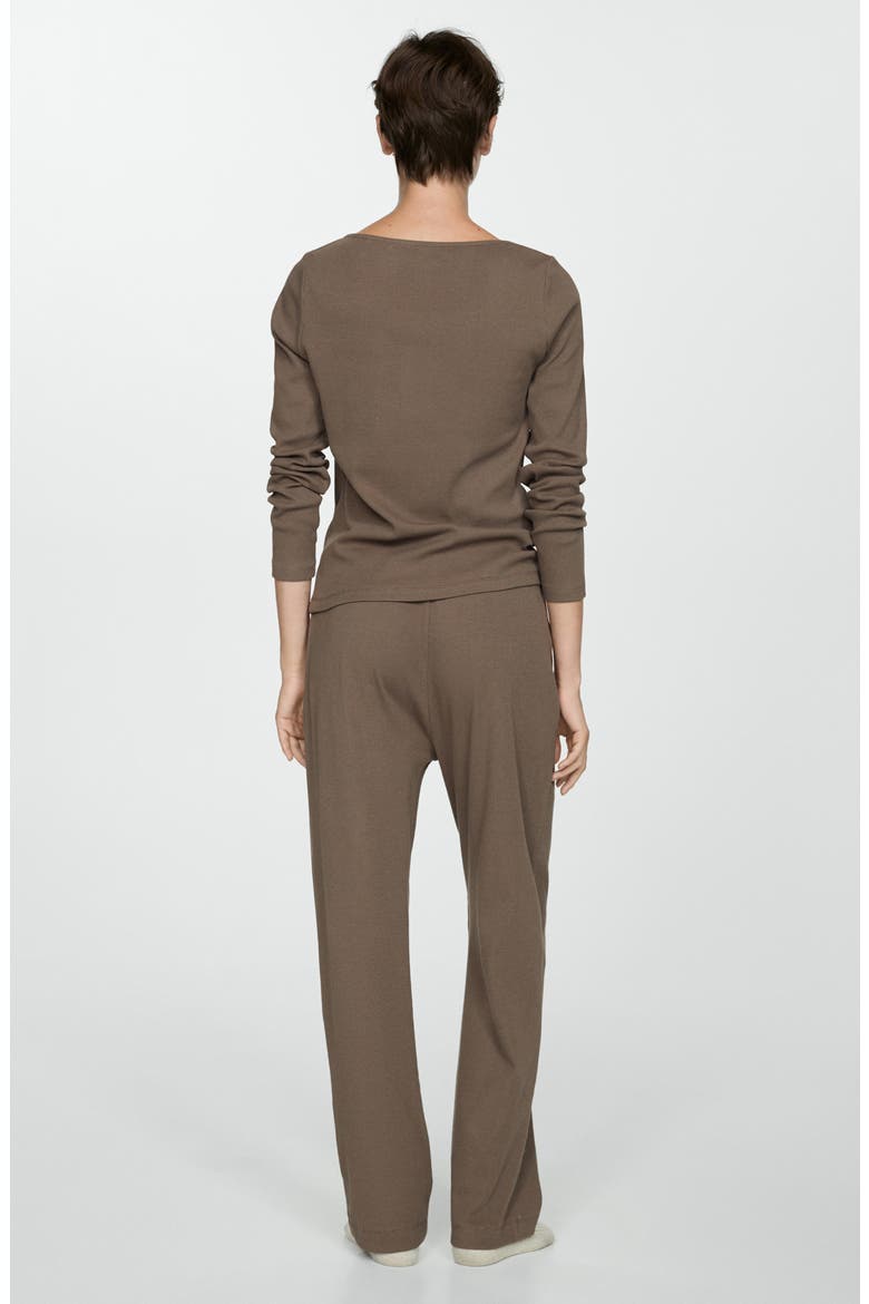 Two-Piece Pajamas, Alternate, color, MEDIUM BROWN