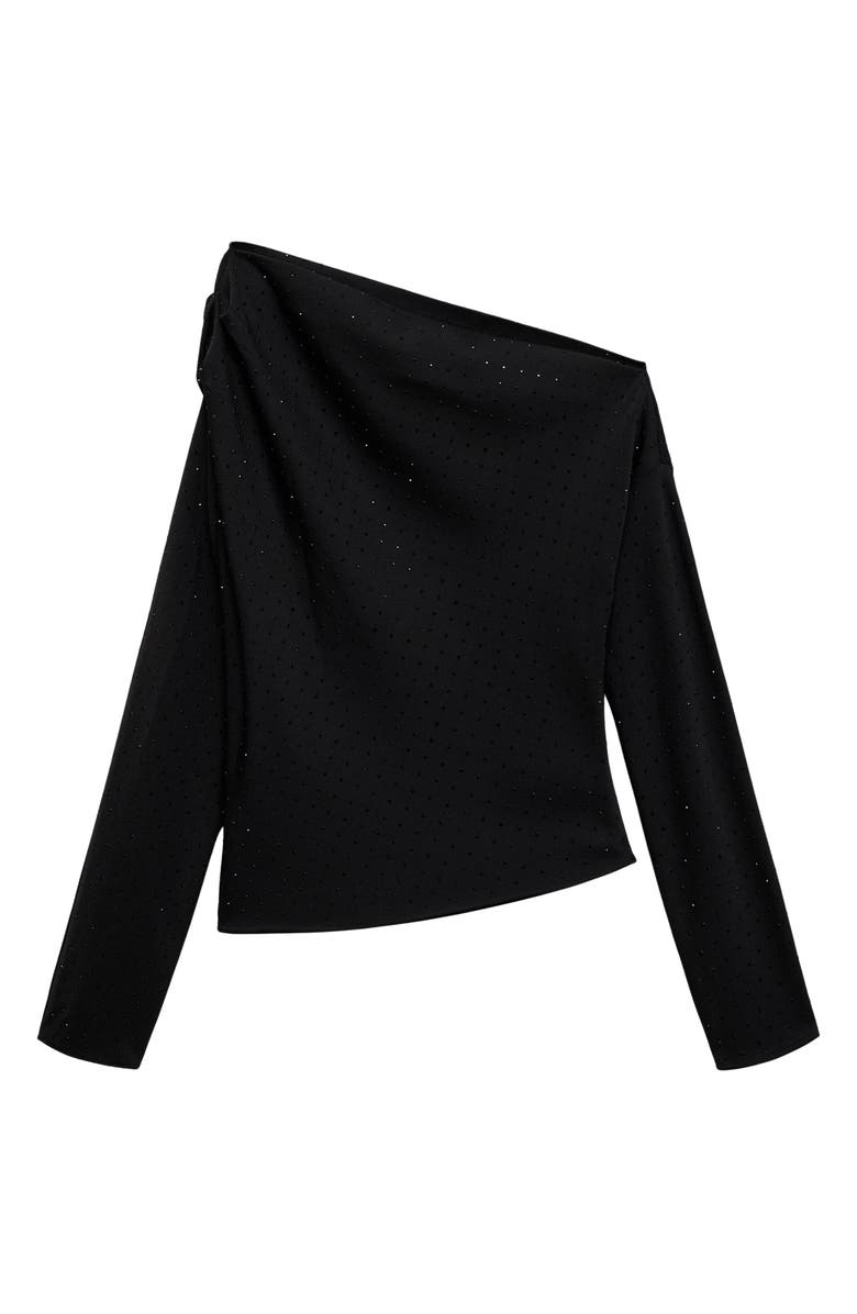 MANGO Asymmetric Sequin Shirt, Alternate, color,
