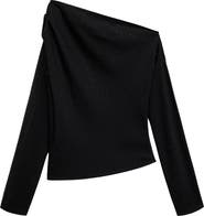 MANGO Asymmetric Sequin Shirt