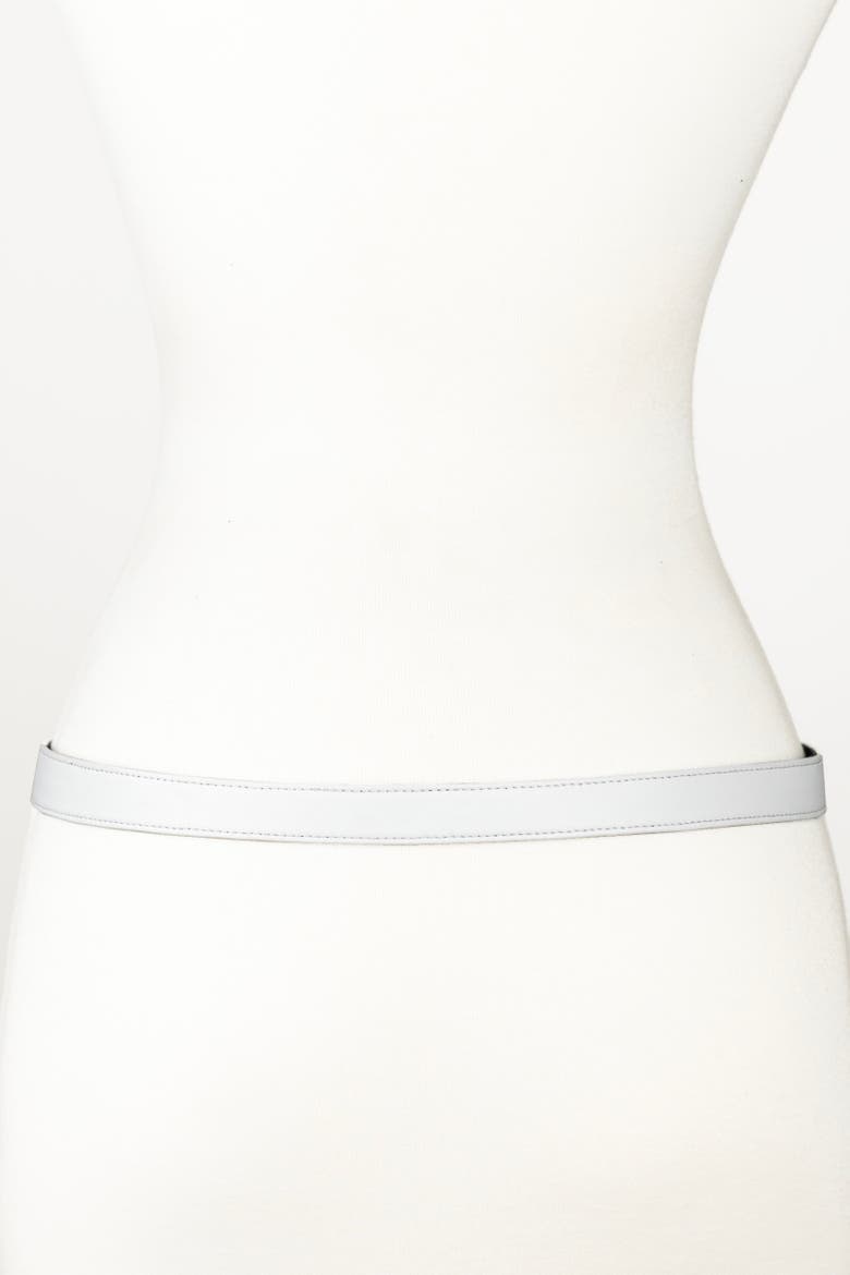 Sea Shells Buckle Leather Belt, Alternate, color, White