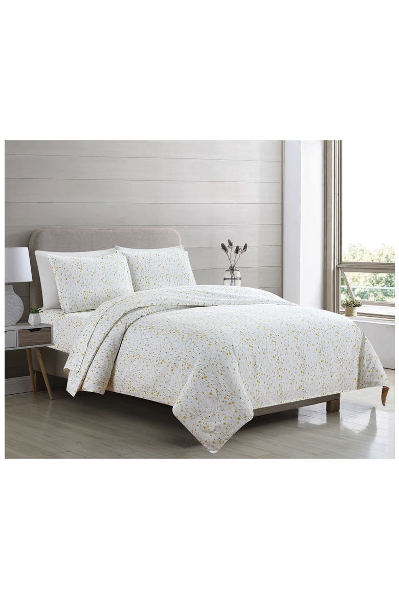 Yellow Buttercup 400 Thread Count 100% Cotton Duvet Cover Set, Alternate, color, YELLOW