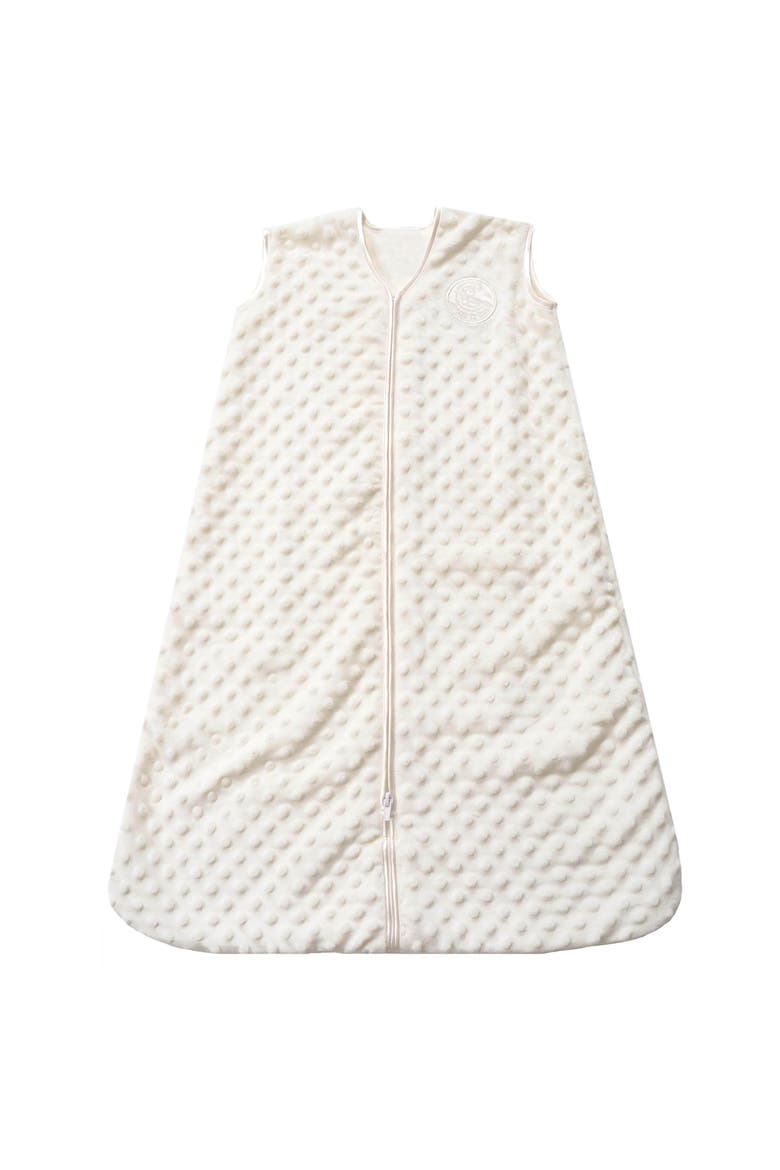 Plush Dots Velboa 1.5 TOG Sleepsack Wearable Blanket, Swaddle Transition Sleeping Bag, Main, color, Cream
