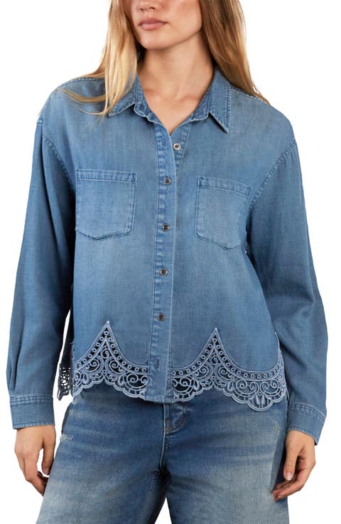 The Golden Hour Lace Boxy Shirt