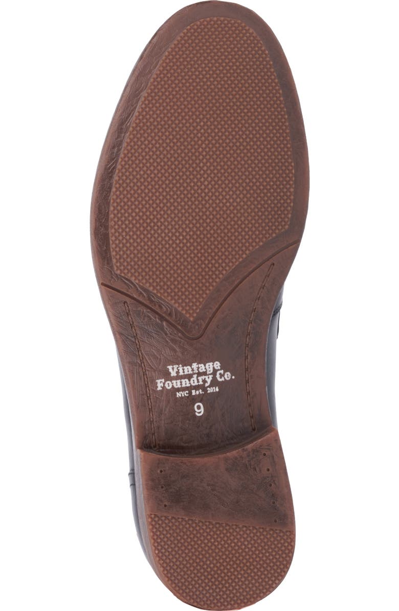 VINTAGE FOUNDRY Harry Apron Toe Penny Loafer, Alternate, color, Black Leather