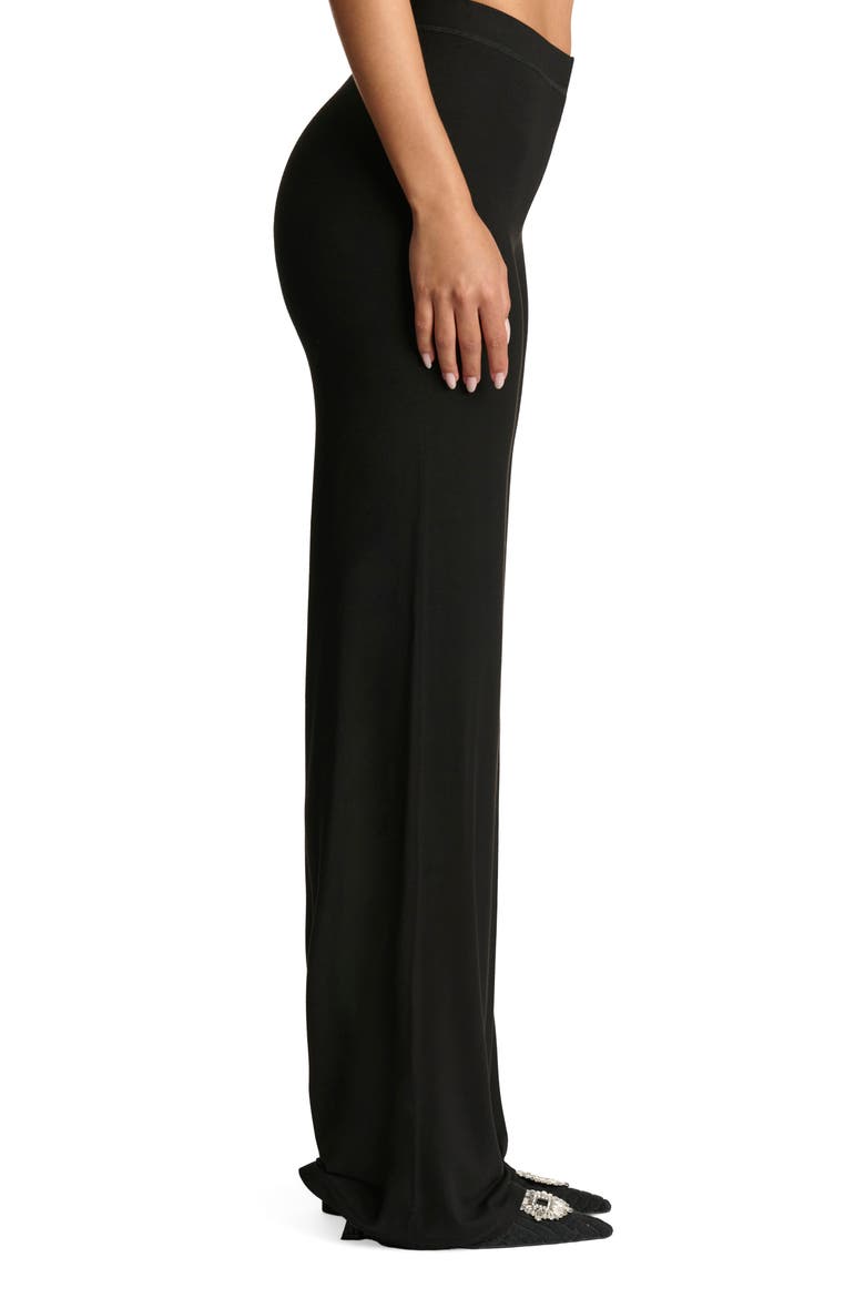 Butter Elastic Waist Wide Leg Pants, Alternate, color, BLACK
