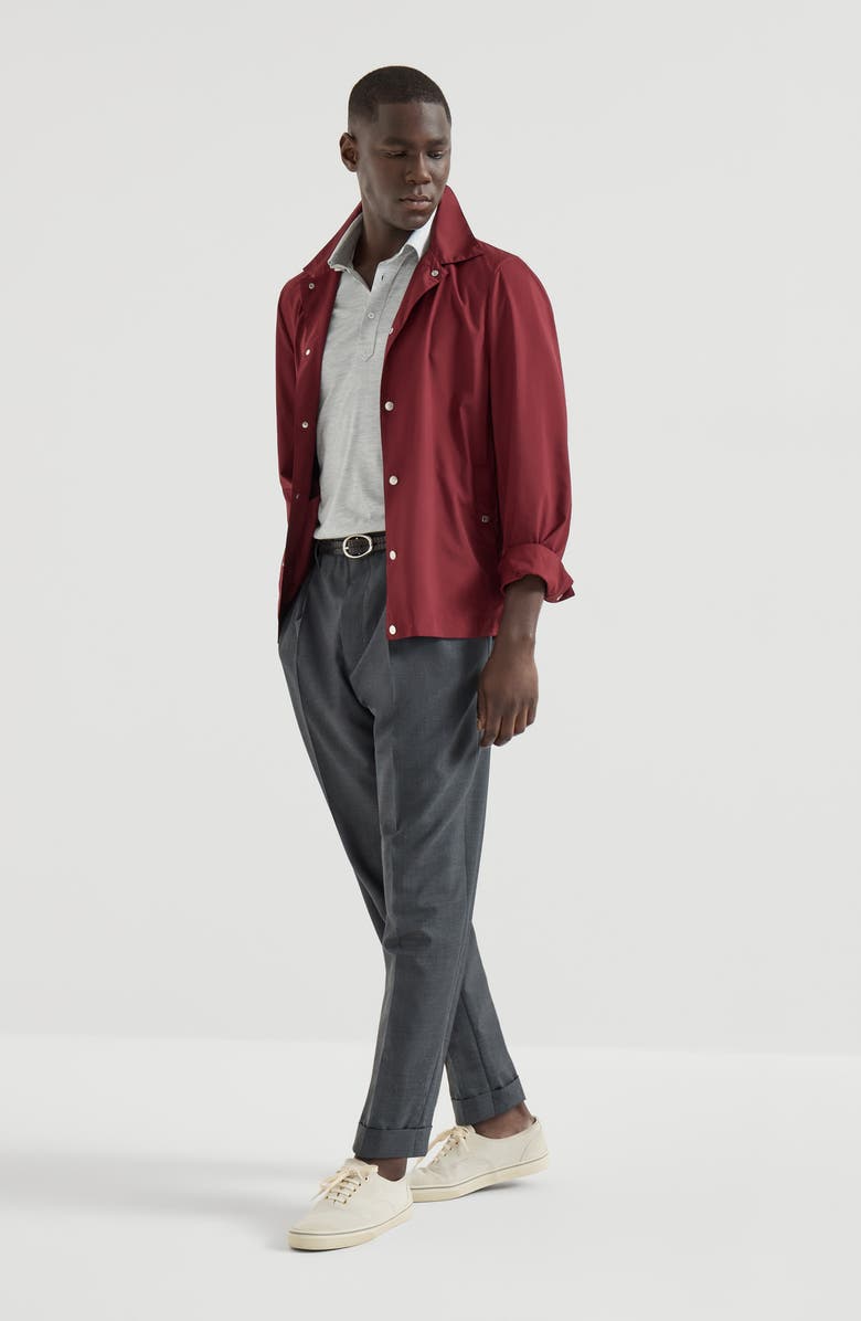 Brunello Cucinelli Polo with shirt collar, Alternate, color, Off-White