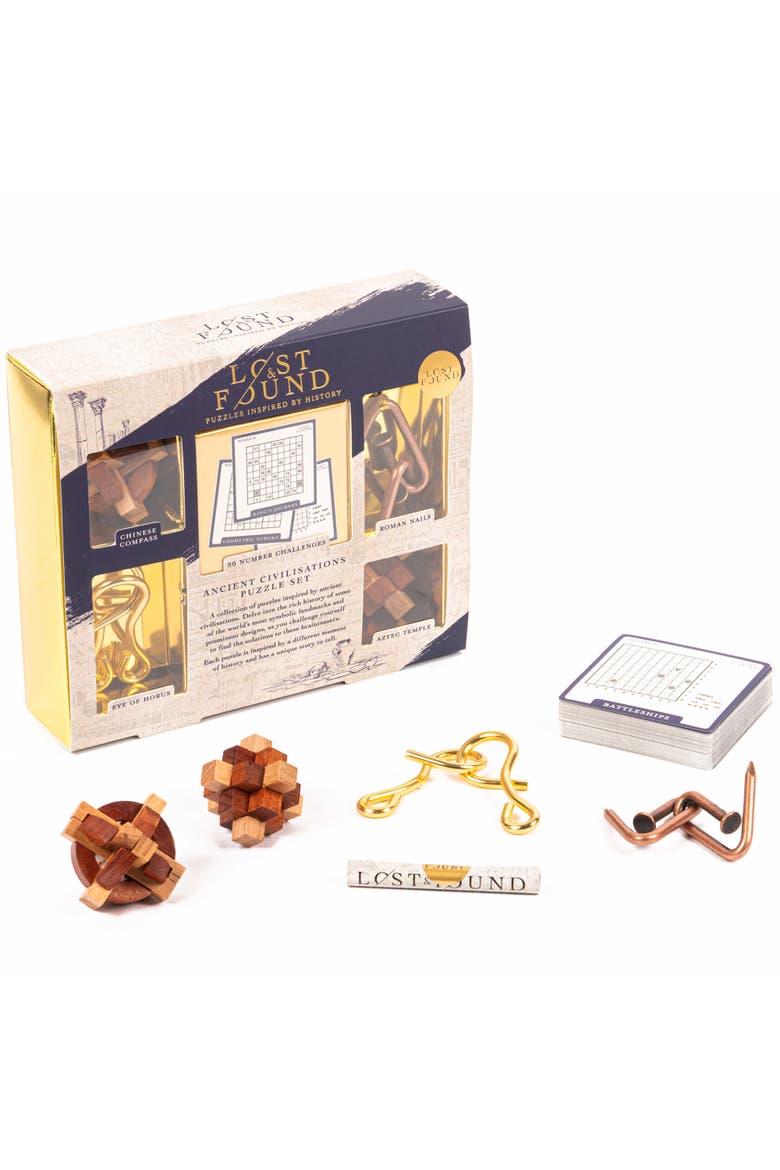 Ancient Civilizations Five, Puzzle Set, 3D Handheld Brainteaser, Alternate, color, Multicolored