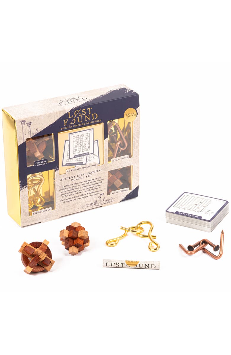 Professor Puzzle Ancient Civilizations Five, Puzzle Set, 3D Handheld Brainteaser, Alternate, color, Multicolored