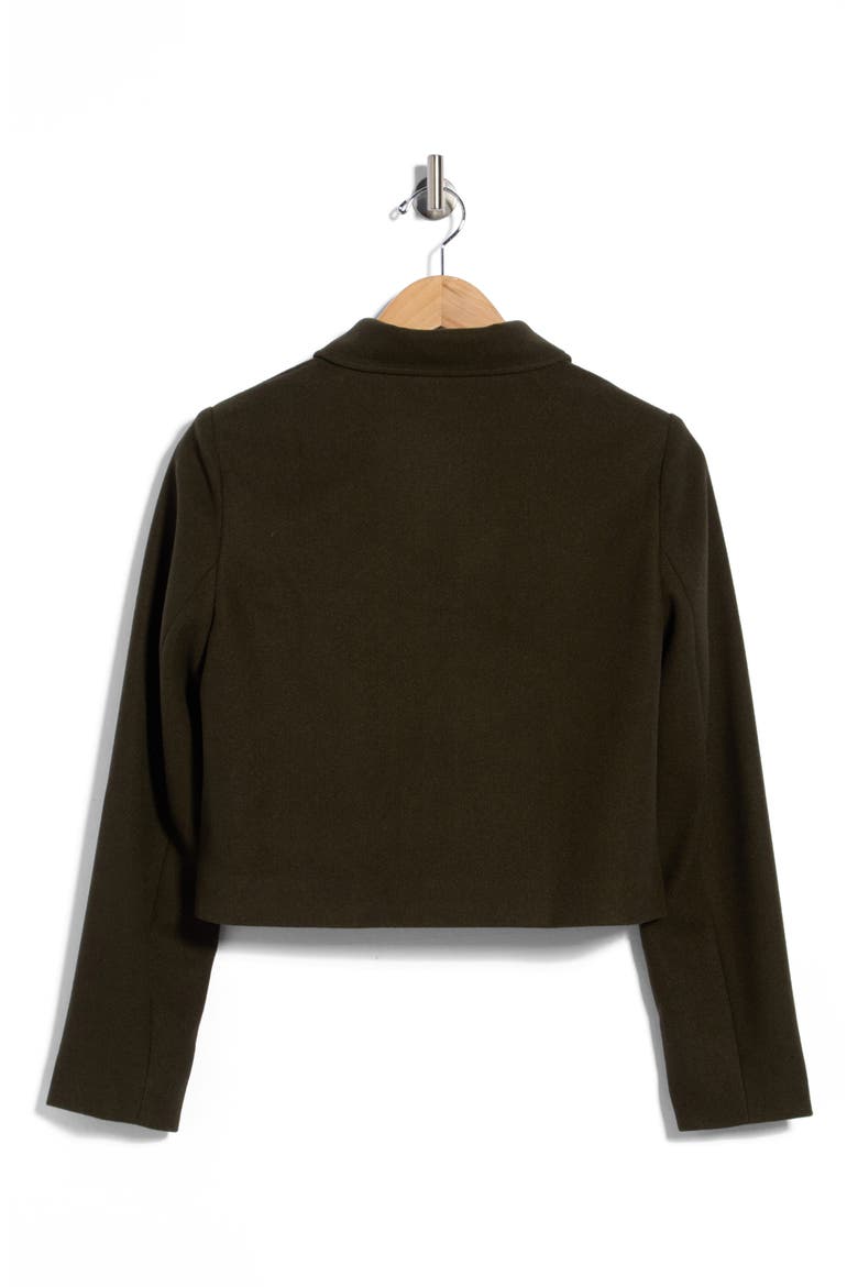 Cropped Matte Boucle Jacket, Alternate, color, OLIVE
