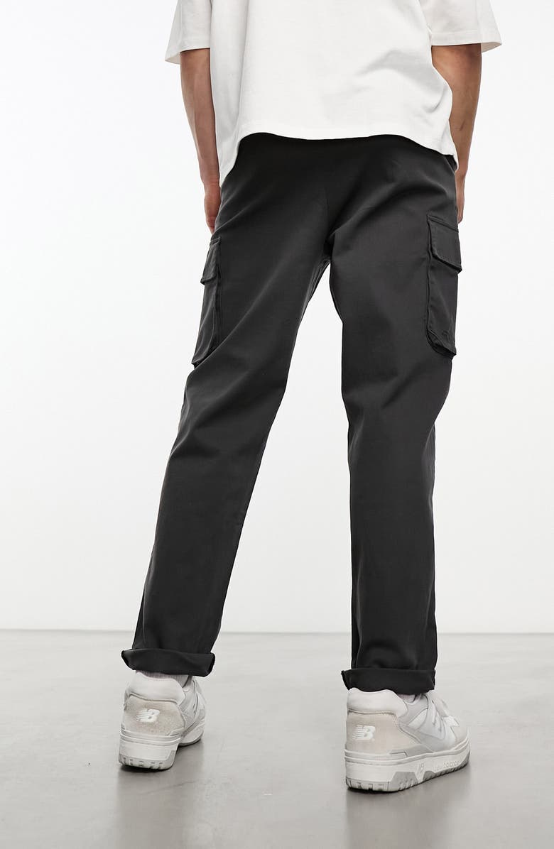 ASOS DESIGN Relaxed Fit Stretch Cotton Cargo Pants, Alternate, color,