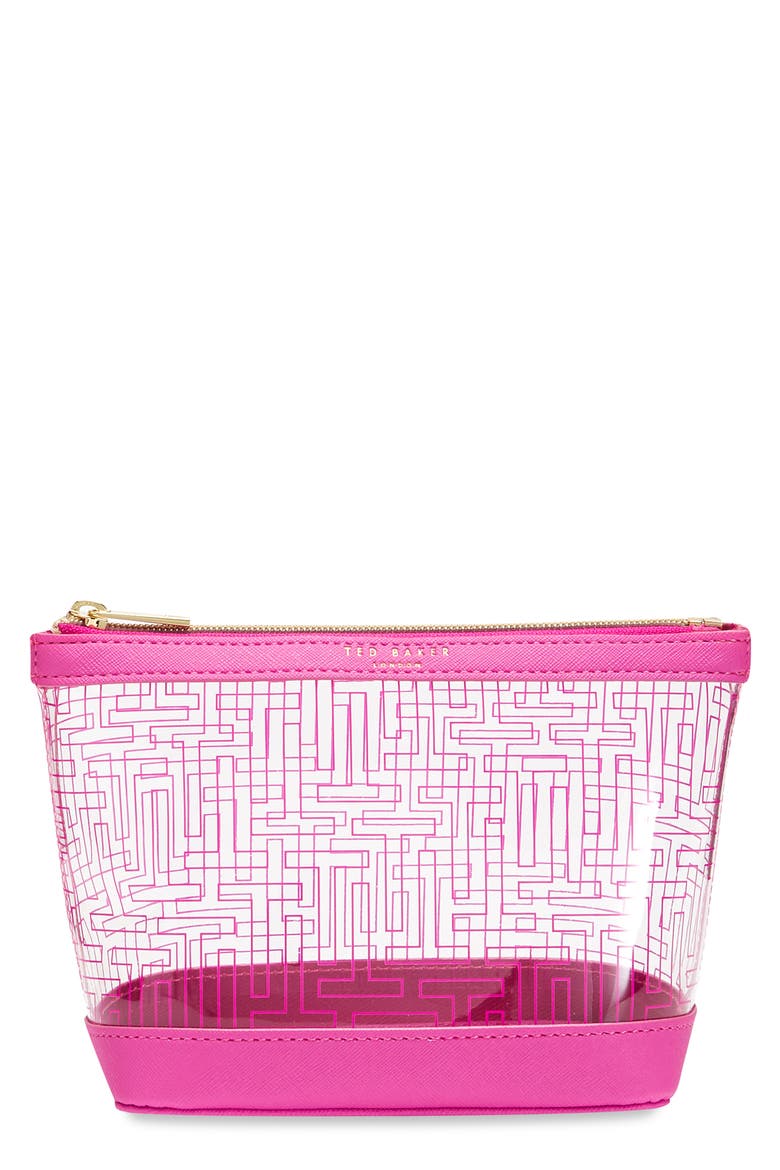 Anke Cosmetic Bag, Main, color, BRIGHT PINK