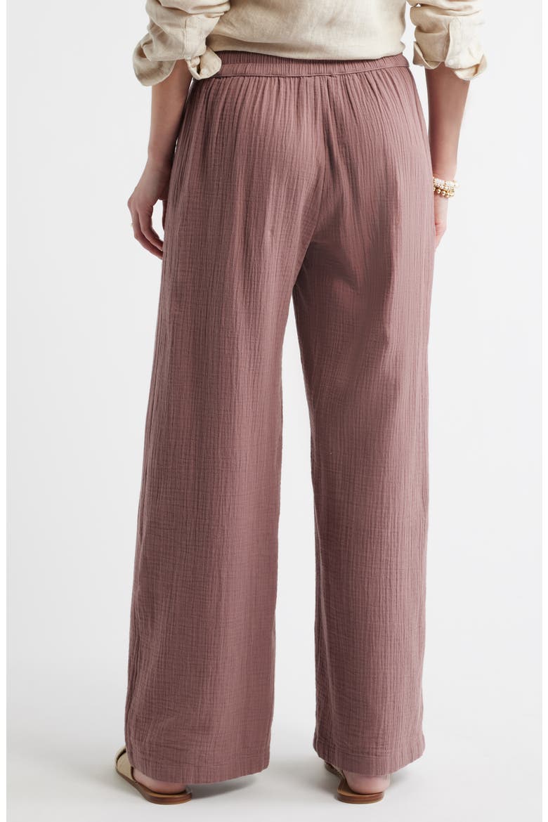 Wide Leg Gauze Pants, Alternate, color, PURPLE TAUPE