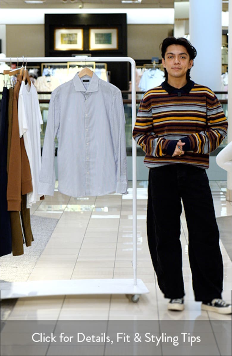 Thermoregulating Slim Fit Poplin Button-Up Shirt, sales video thumbnail