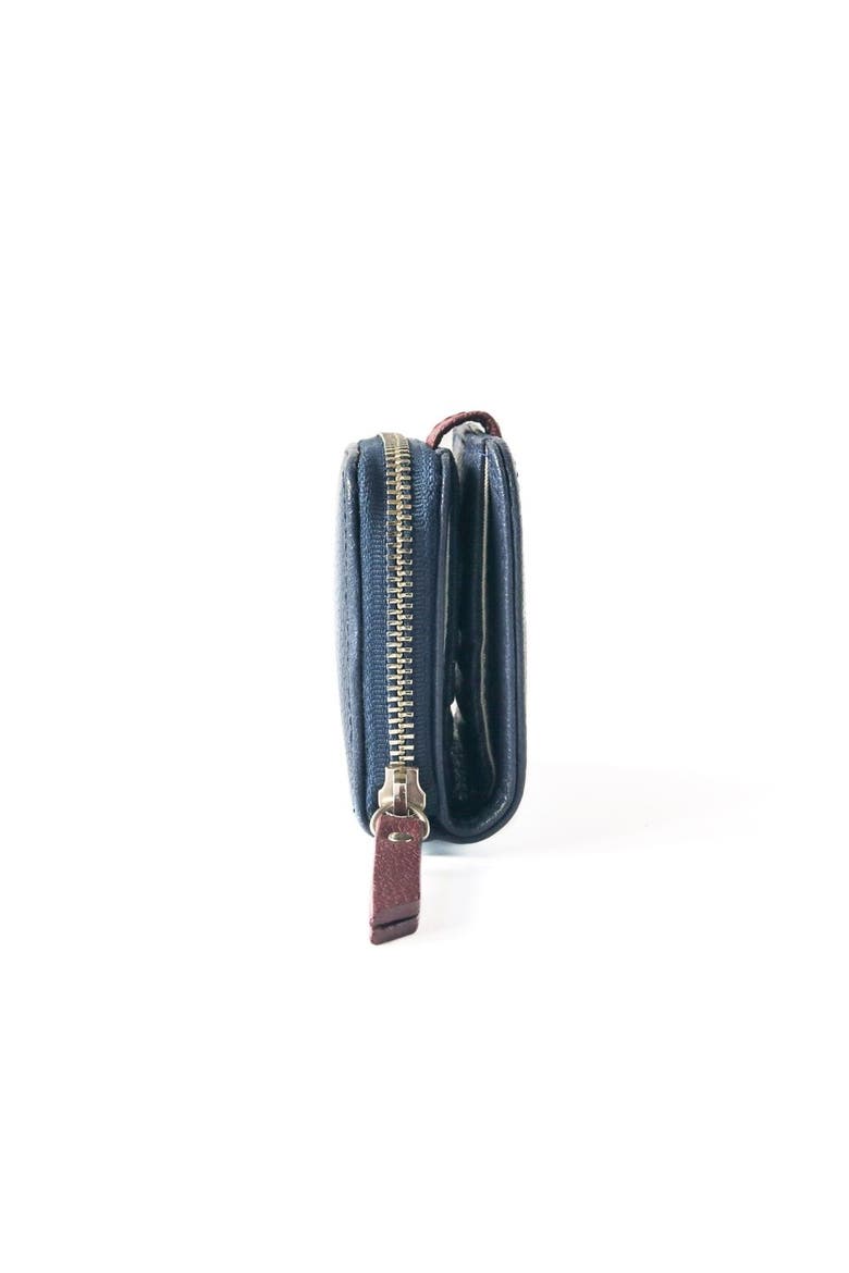 Camila Small Leather Wallet, Alternate, color, Navy Blue