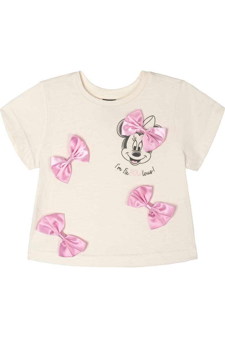 Minnie Mouse 2-Piece T-Shirt and French Terry Shorts Set, Alternate, color, Ivory Pink Minnie