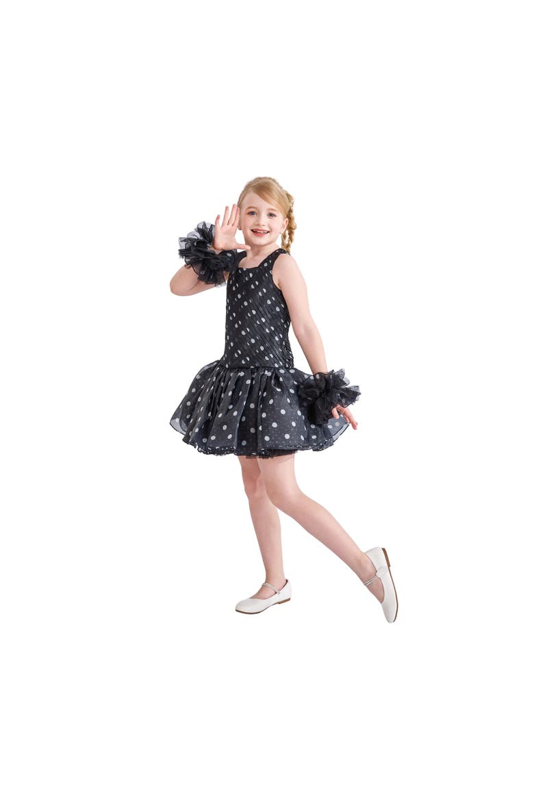 Calivra Polka Dot Dress, Alternate, color, Black
