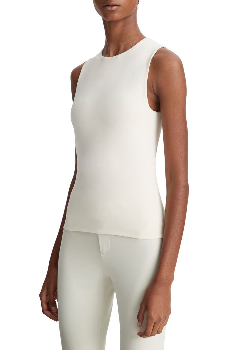 Sleeveless Fitted Top, Alternate, color, FEATHER