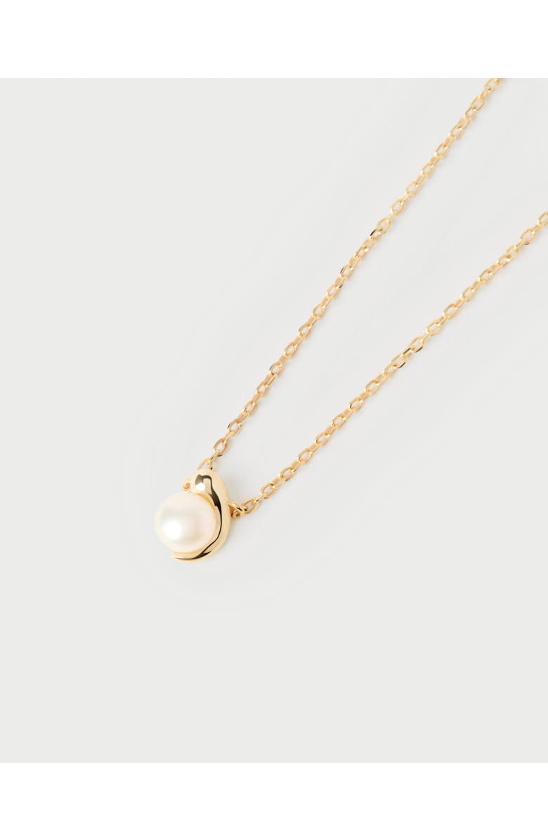 PDPAOLA La Perla Solitary Necklace, Alternate, color, Brass