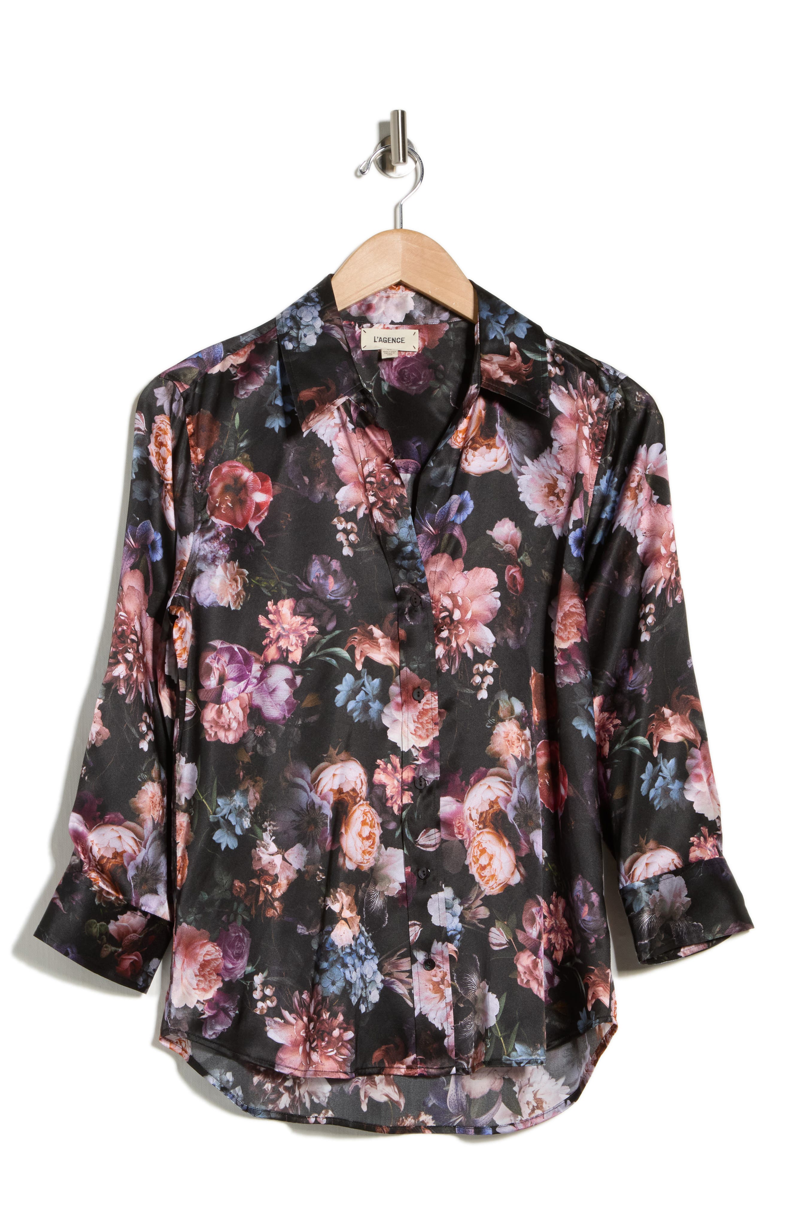 L'AGENCE Dani Print Silk Shirt