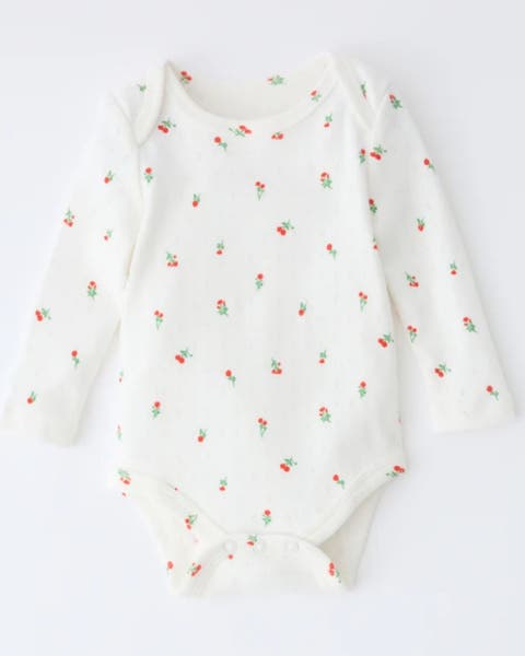 Pointelle Long Sleeve Bodysut