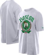 New Era Men's New Era White Boston Celtics Throwback Prep Oversized T-Shirt