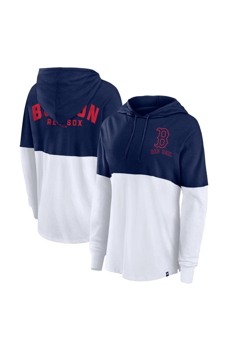 FANATICS Women's Fanatics Navy/White Boston Red Sox Backup Option Pullover Hoodie, Main, color, 