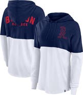 FANATICS Women's Fanatics Navy/White Boston Red Sox Backup Option Pullover Hoodie
