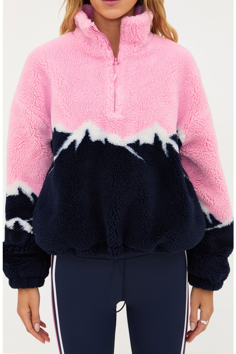 Leona Fleece Half Zip Sweatshirt, Alternate, color, SNOWY PEAKS