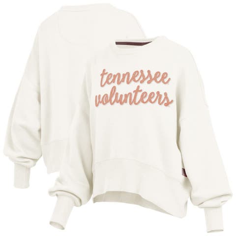 Women
s Pressbox Cream Tennessee Volunteers Chelsea Oversized Pullover Sweatshirt