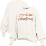 PRESSBOX Women's Pressbox Cream Tennessee Volunteers Chelsea Oversized Pullover Sweatshirt