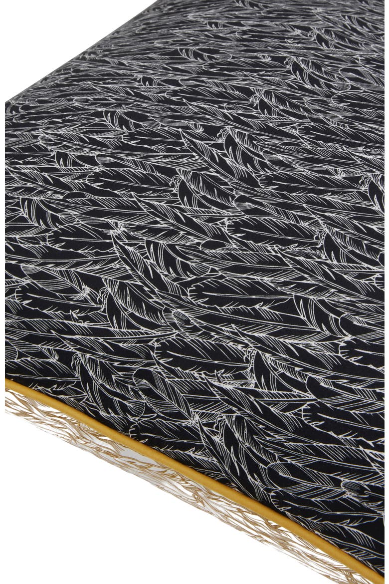 Feathers Euro Sham, Alternate, color, Gold & Black
