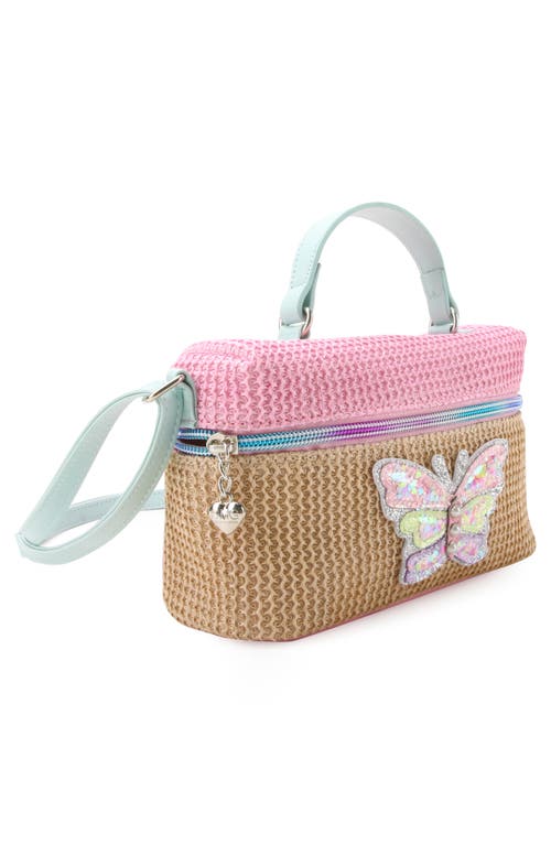 OMG ACCESSORIES OMG ACCESSORIES KIDS' BUTTERFLY STRAW CROSSBODY BAG