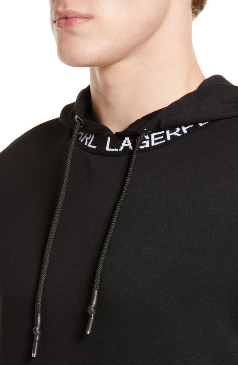 KARL LAGERFELD PARIS Kidult Short Sleeve Hoodie, Alternate, color, 