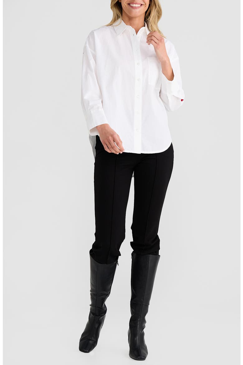 Thea Cotton Shirt, Alternate, color, WHITE HEARTS