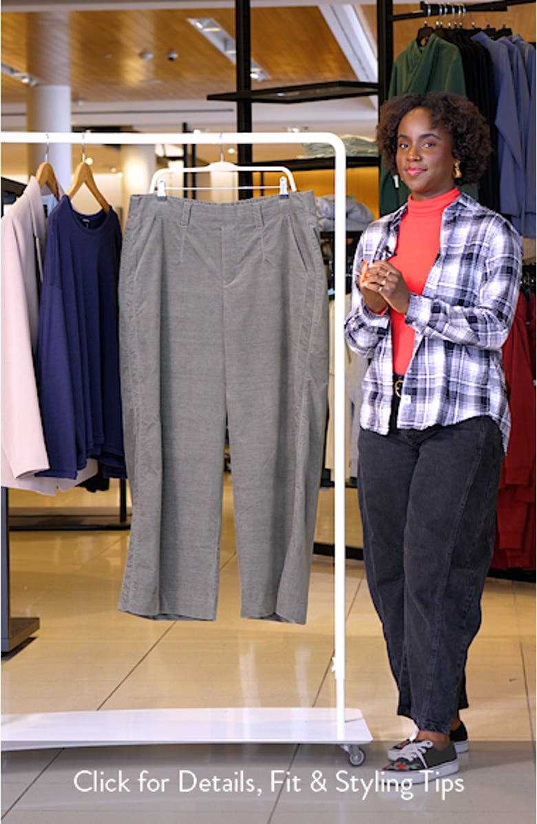 'Ab'Solution Skyrise Pull-On Wide Leg Twill Pants, sales video thumbnail