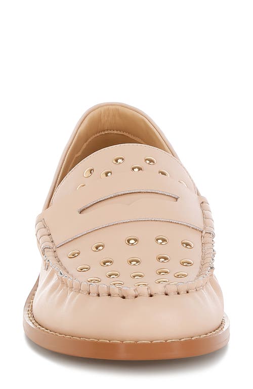 Rag & Co Oglavia Stud Penny Loafer In Beige