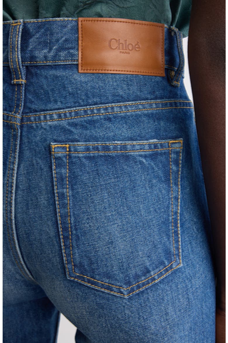 Split Hem Straight Leg Jeans, Alternate, color, FADED INDIGO