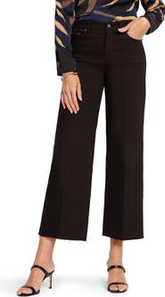 NIC+ZOE Raw Hem Ankle Wide Leg Jeans