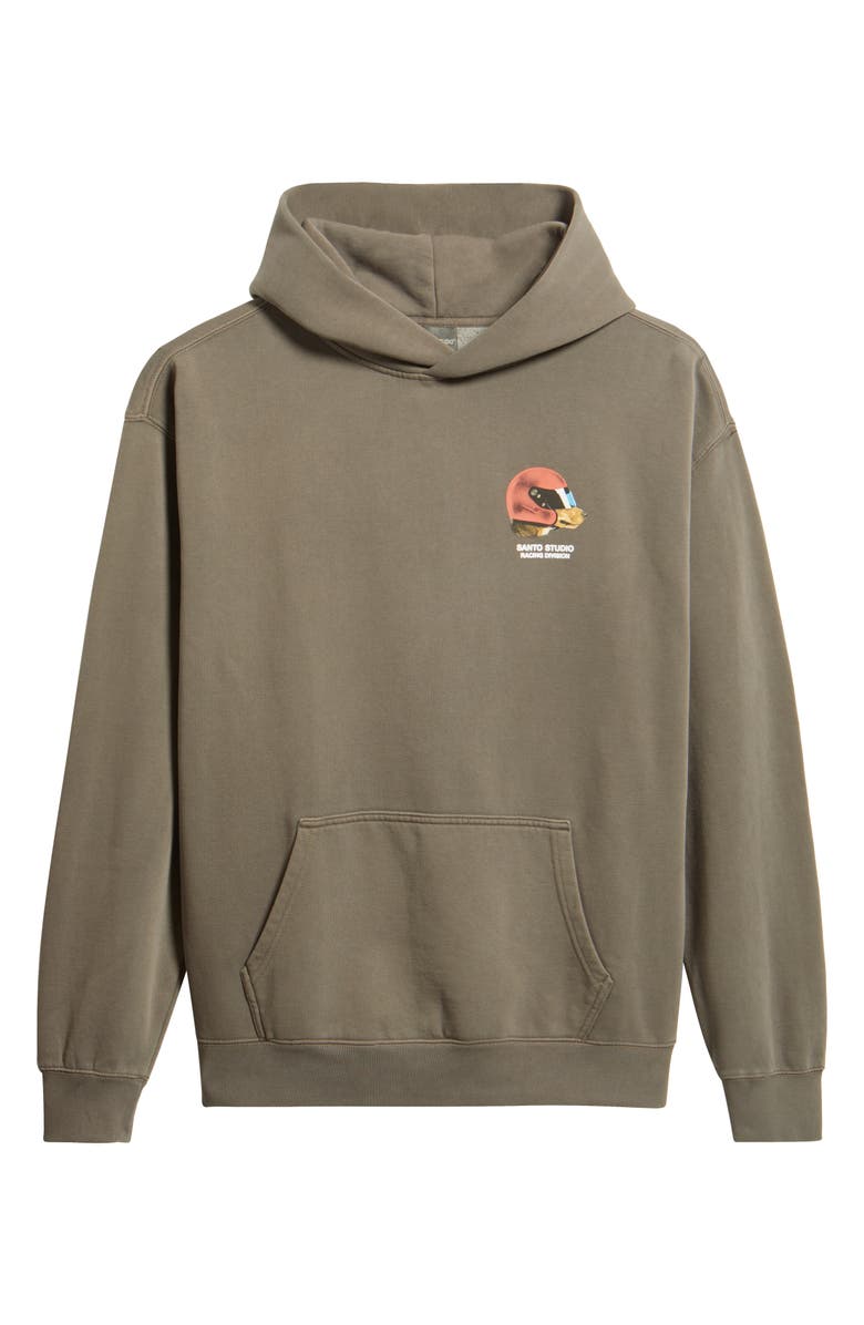 SANTO STUDIO Speed Dogs Graphic Hoodie, Alternate, color, Cement