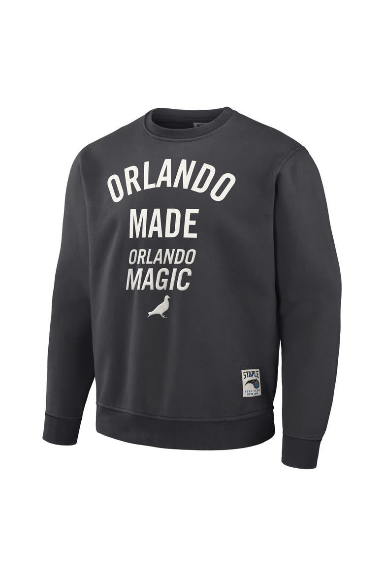 Men's NBA x Staple Anthracite Orlando Magic Plush Pullover Sweatshirt, Alternate, color, Anthracite