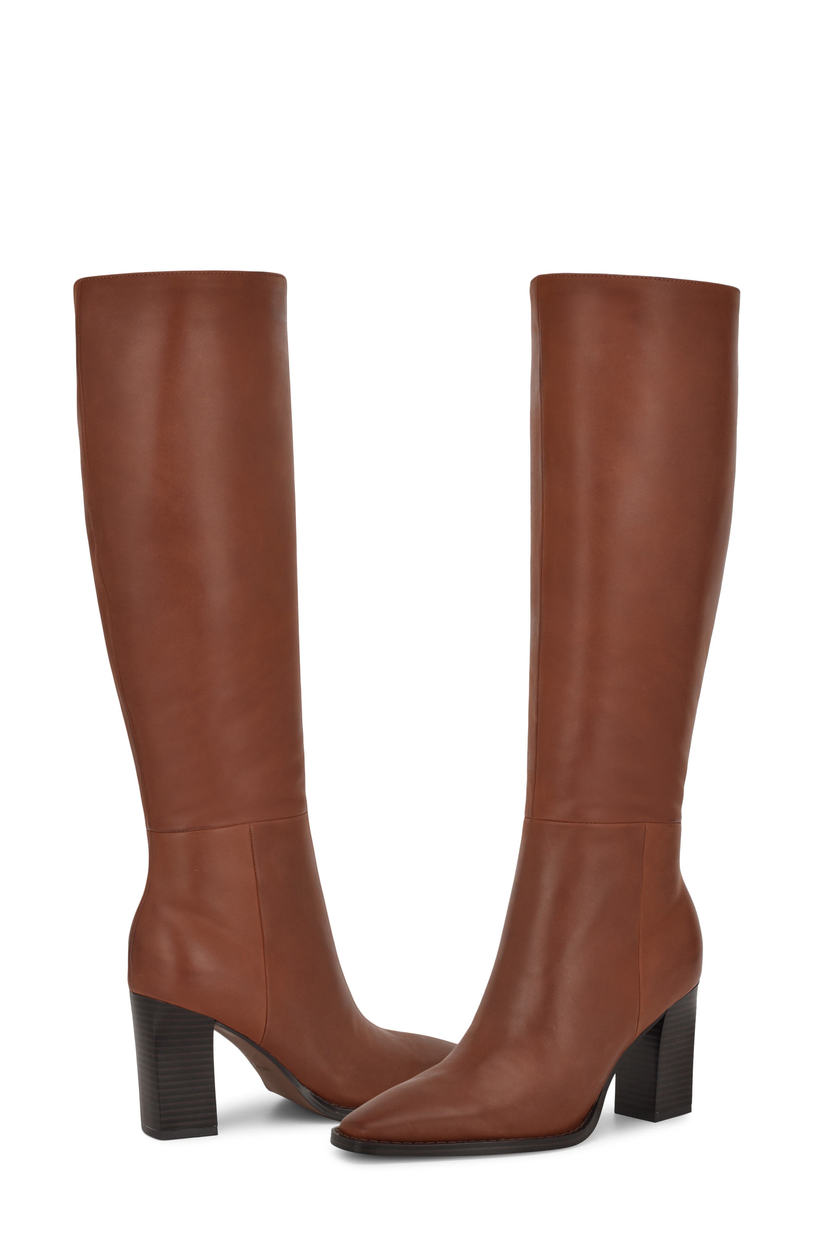 Nine West Zazz Knee High Boot, Alternate, color, Cognac