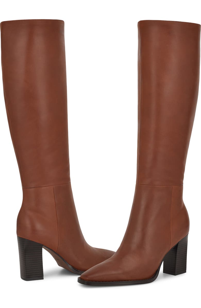 Nine West Zazz Knee High Boot, Alternate, color, Cognac