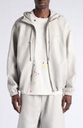 Bottega Veneta Small Intrecciato Shiny Leather Hooded Zip Jacket