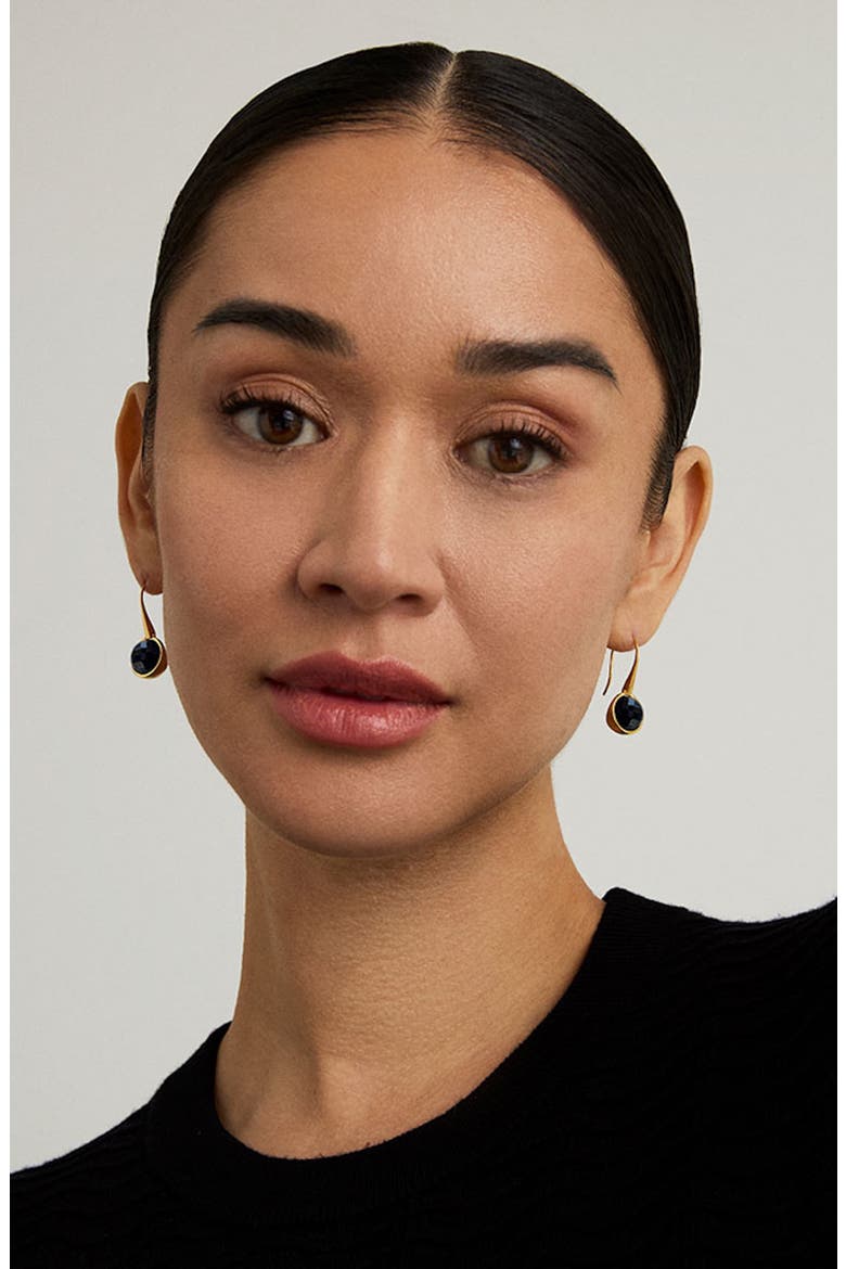 Ipanema Onyx Drop Earrings, Alternate, color, YELLOW GOLD/ ONYX