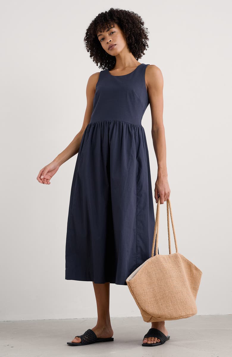 Seasalt Cornwall Madder Sleeveless Drop Waist Dress, Alternate, color, Maritime