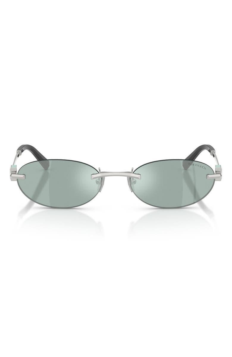 Tiffany & Co. 56mm Oval Sunglasses, Main, color, 