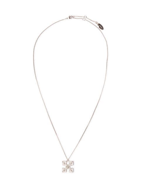 Men's Arrow Pendant Necklace With Studs
