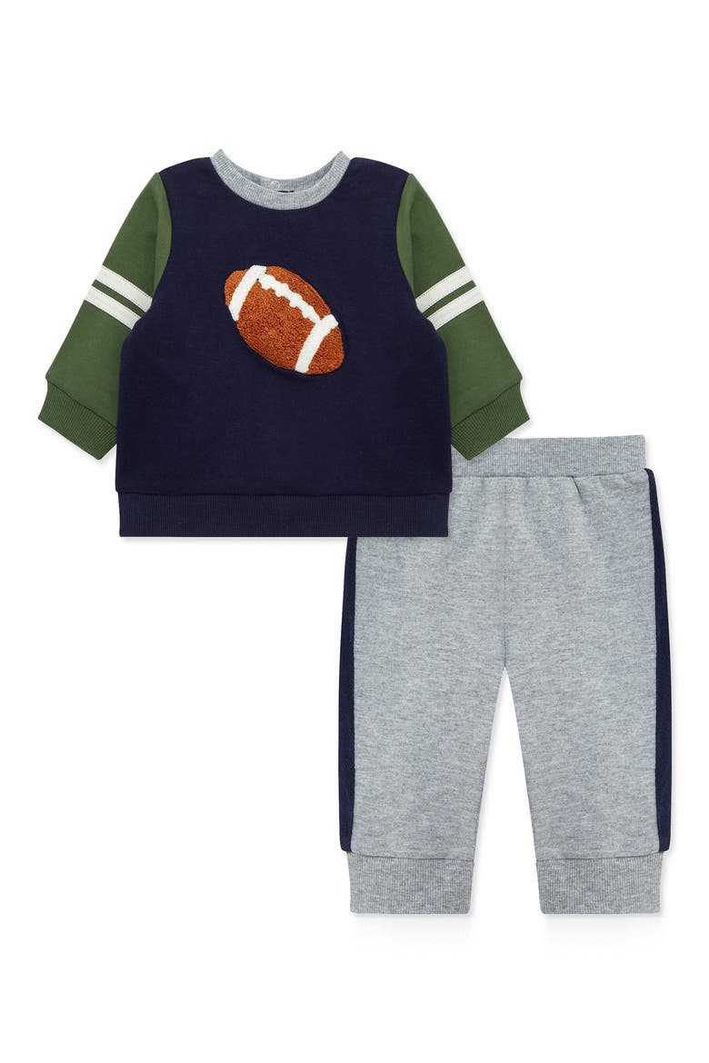 Football Sweatshirt & Pants Set, Main, color, NAVY/ GREY