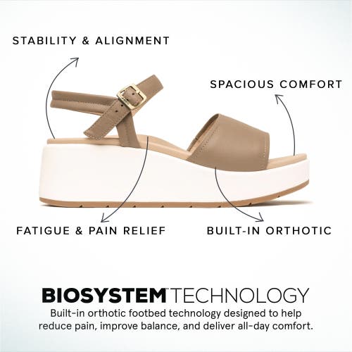 Abeo Solstice Buckle Sandal In Fossil Leather - Regular