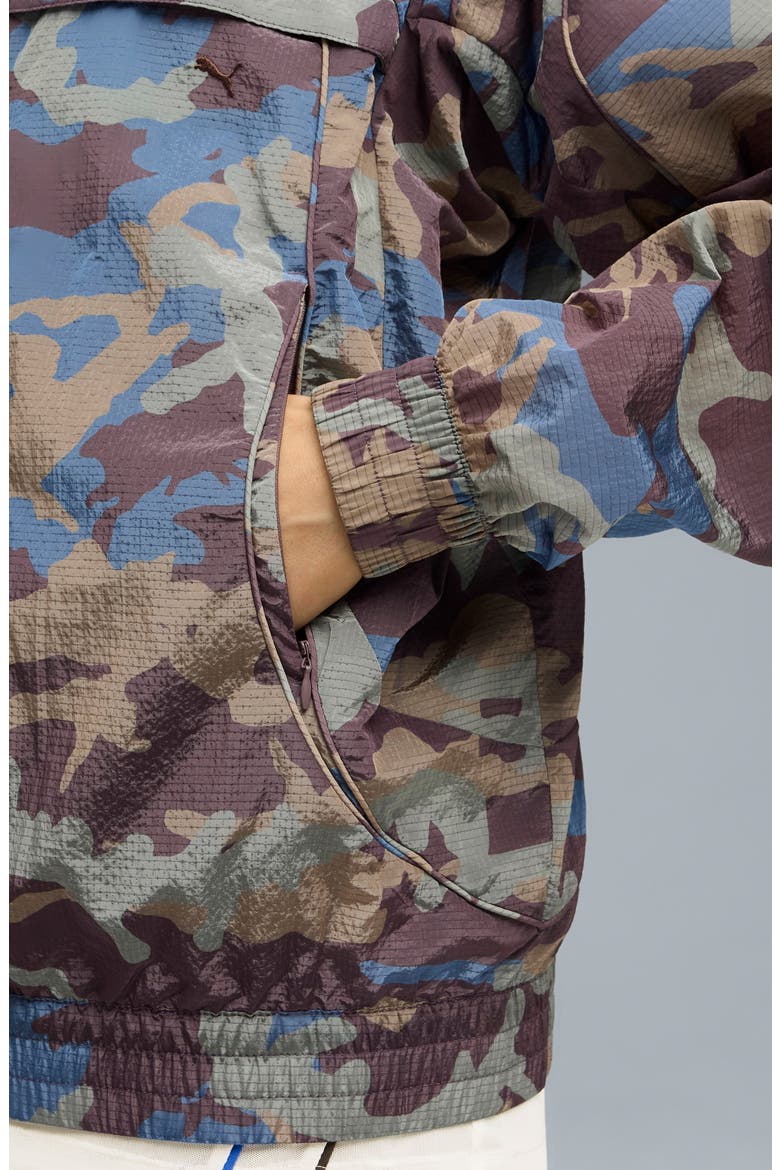 CLRT Camo Hooded Zip Jacket, Alternate, color, RAISIN